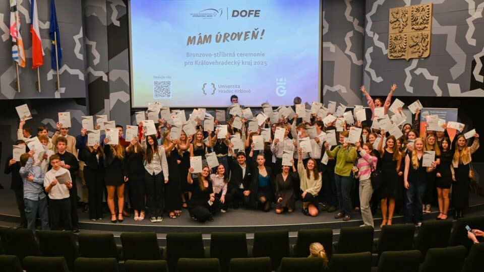 Účastníci ceremonie DofE 13. února 2025 v Hradci Králové